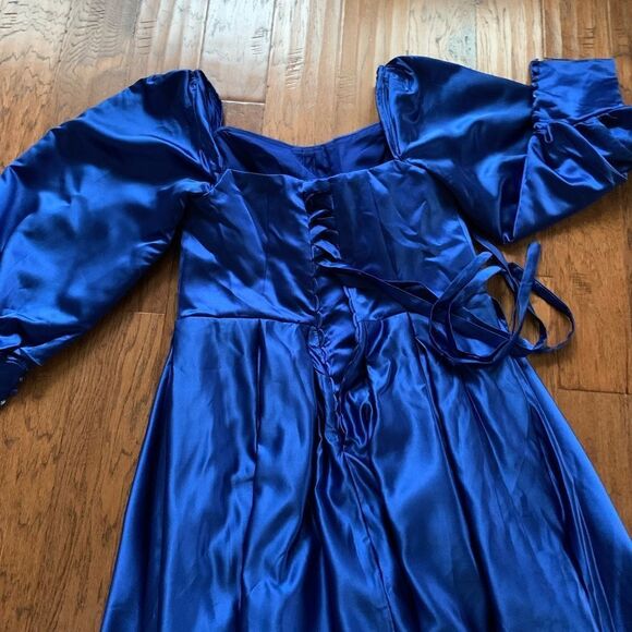 Blue Strapless Prom Dress Size XXL - Picture 13 of 14